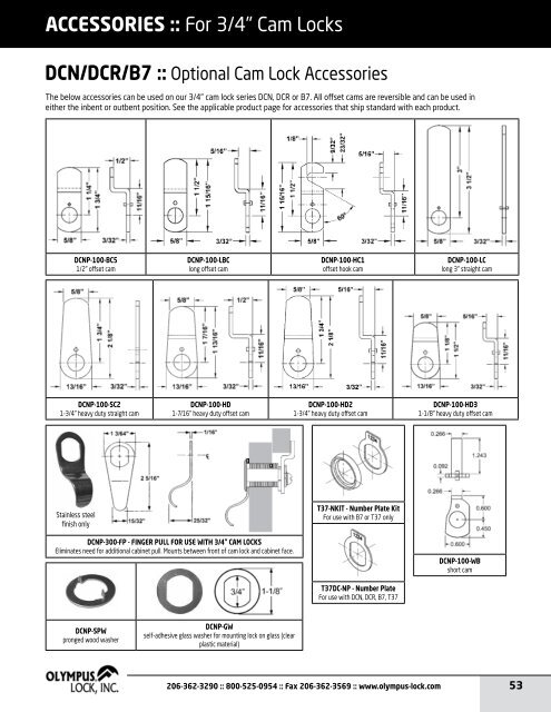 PRODUCT CATALOG - Olympus Lock