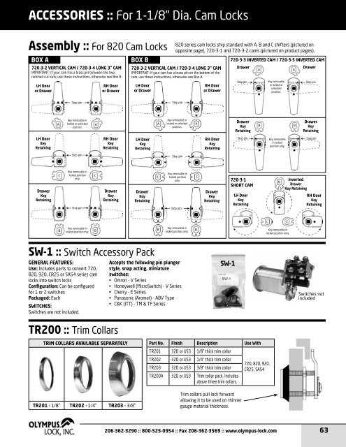 PRODUCT CATALOG - Olympus Lock