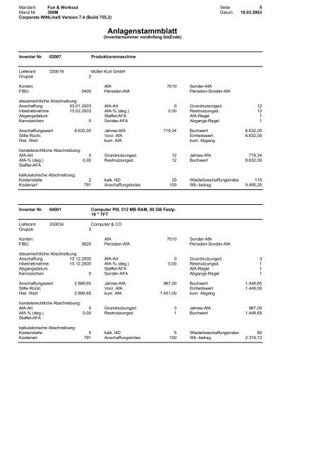 Liste - Mesonic