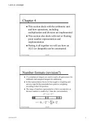 Chapter 4 Number formats (revision?)