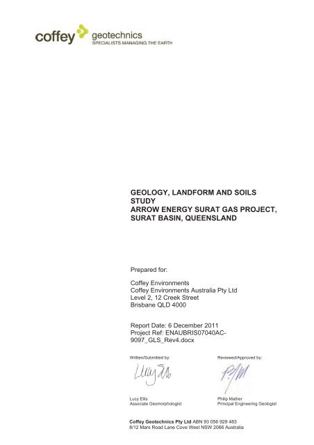 Geology Landform And Soils Study Arrow Energy Surat Gas Project Geology Landform And Soils Study Arrow Energy Surat Gas Project