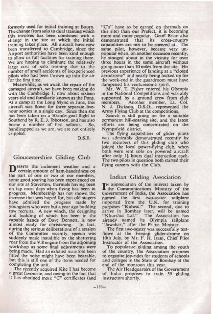 Gliding 1950 - Lakes Gliding Club