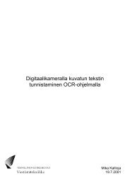 Digitaalikameralla kuvatun tekstin tunnistaminen OCR-ohjelmalla