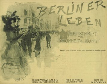 Berliner Leben: Zeitschrift fÃ¼r SchÃ¶nheit und Kunst