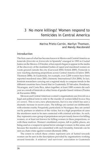 Women respond to femicides in Central America - IndyMedia