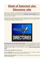 Kind of Internet site Directory site
