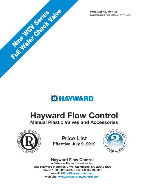 Threaded End Hayward RV1100T Series RV Pressure Relief Valve 1 Size PVC with FPM Seals