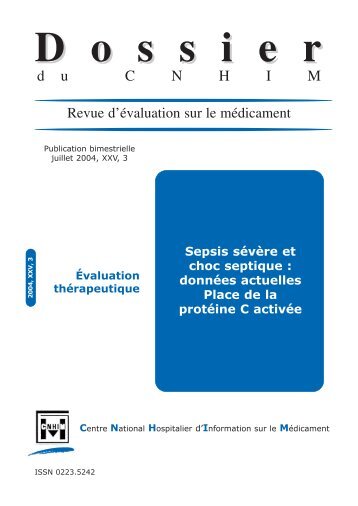 Sepsis sÃ©vÃ¨re et choc septique - CNHIM