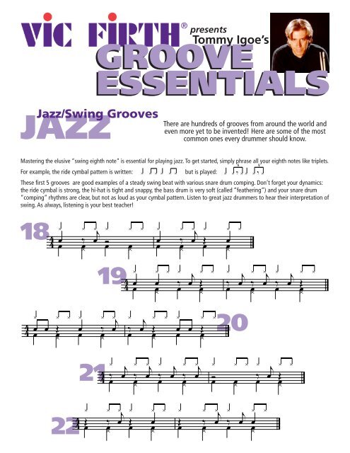 Vic Firth Rudiments Chart