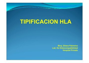 CLASE 4 TipificaciÃ³n HLA - Hospital Privado