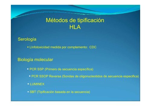 CLASE 4 TipificaciÃ³n HLA - Hospital Privado