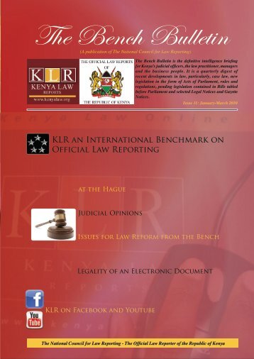 Bench Bulletin - Issue 11 - Kenya Law Reports