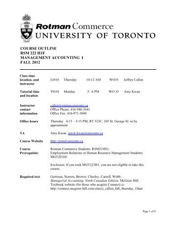 course outline rsm 222 h1f management accounting i fall 2012