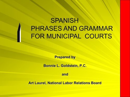 spanish phrases and grammar for municipal courts - Texas ...