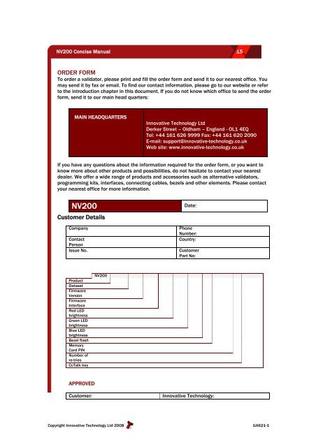 NV200 CONCISE MANUAL - CiberPay