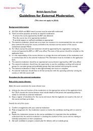 Guidelines for External Moderation