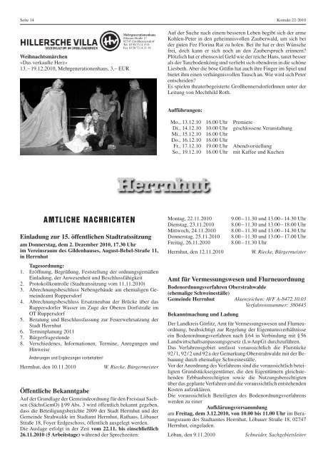Ausgabe 22 (18.11.2010) PDF - Herrnhut