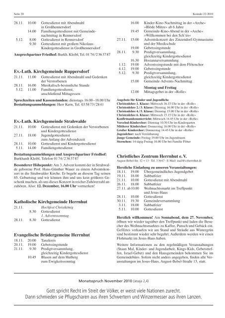 Ausgabe 22 (18.11.2010) PDF - Herrnhut