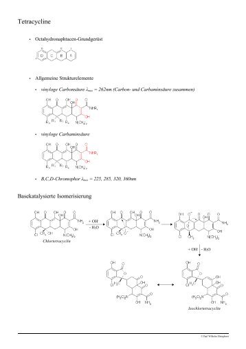 Vorlesung Arzneibuchanalytik Tetracycline, Steroide