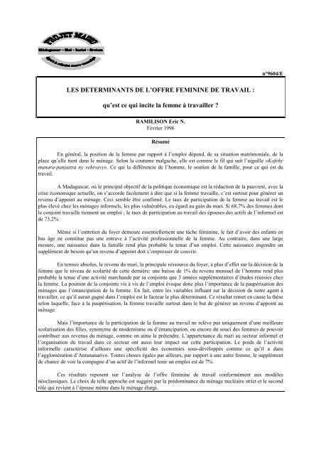 Pdf 106 Ko Institut National De La Statistique Malgache Instat