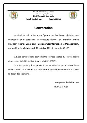 Listes des condidats Mag-GC-23-10-2011