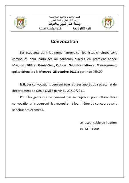 Listes des condidats Mag-GC-23-10-2011