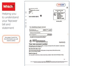 Npower bill and statement - Which.co.uk