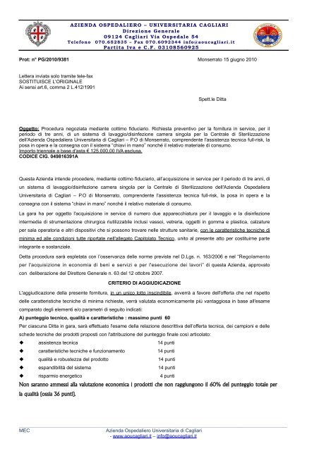 Lettera di invito [file.pdf] - AouCagliari