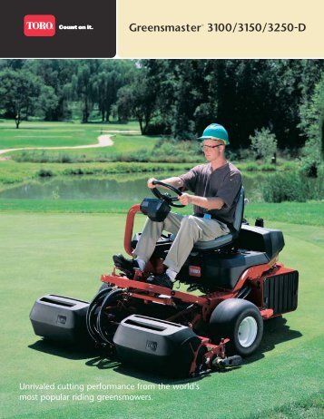 GreensmasterÃ‚Â® 3100/3150/3250-D - Toro Media