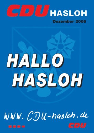 Ausgabe Dezember 2006 - CDU OV Hasloh