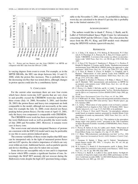 Observation of the Solar Particle Events of October ... - IEEE Xplore