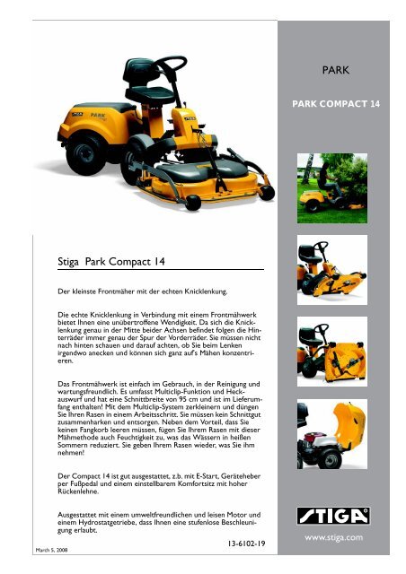 Stiga Park Compact 14 PARK - IMA Aschaffenburg