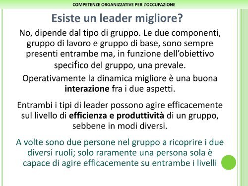 competenze organizzative per l'occupazione - Fidia - Formazione e ...