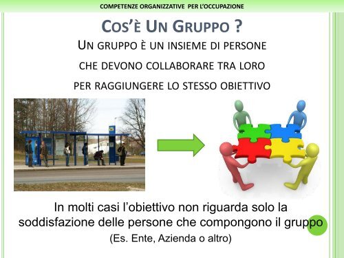 competenze organizzative per l'occupazione - Fidia - Formazione e ...