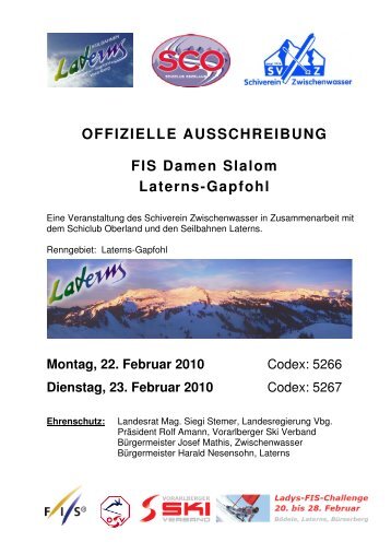 Ausschreibung - Schiclub Oberland