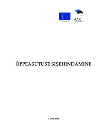 Ãµppeasutuse sisehindamine - Riiklik Eksami ja Kvalifikatsioonikeskus