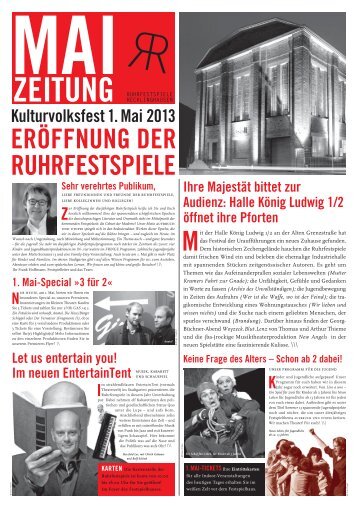 Maizeitung 2013 - Ruhrfestspiele Recklinghausen