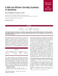 A Mild and Efficient One-Step Synthesis of Quinolines