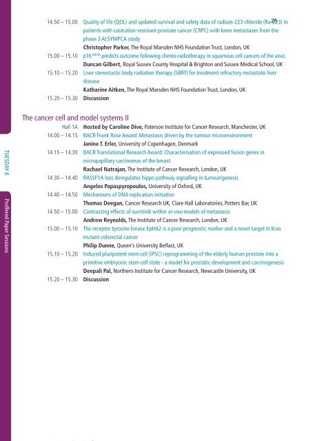 Programme (PDF) - (NCRI) Cancer Conference 2013 - National ...