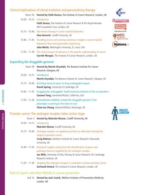 Programme (PDF) - (NCRI) Cancer Conference 2013 - National ...