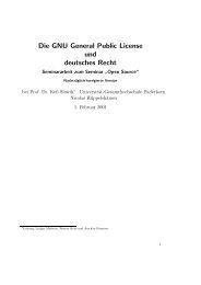 Die GNU General Public License und deutsches Recht