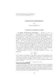 FONCTIONS SYMÃTRIQUES Alain LASCOUX ( 1. Fonctions ...