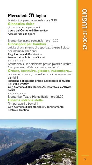 Eventi estate 2013 Altopiano di Brentonico - Azienda per il Turismo ...