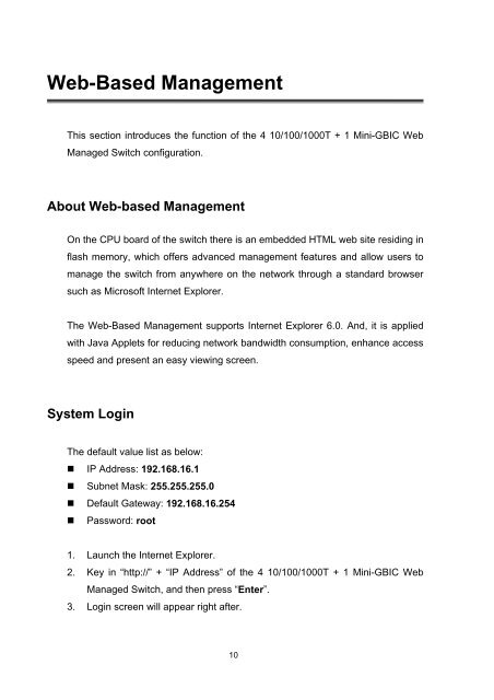 Lantech LGS-1104 User Manual