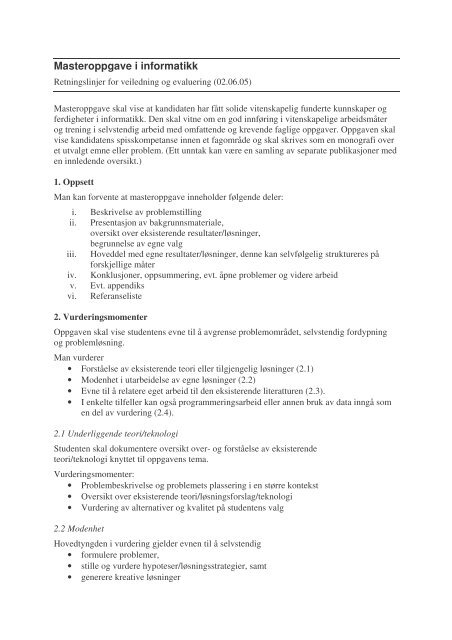 Masteroppgave oppsett Masteroppgave oppsett