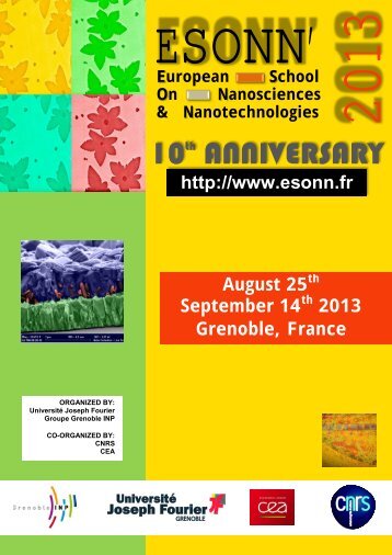 european school on nanosciences - nanotechnologies - esonn