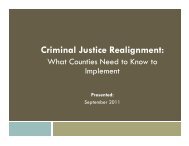 Criminal Justice Realignment: - California Probation, Parole and ...