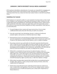 JCSU Social Media Agreement [pdf] - Johnson C. Smith University