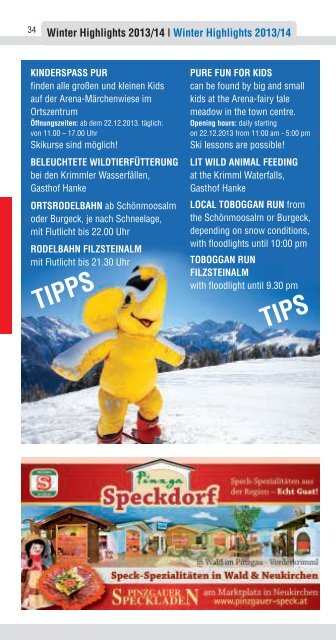 Krimml INFO Winter 2013-14.cdr - Zillertal Arena