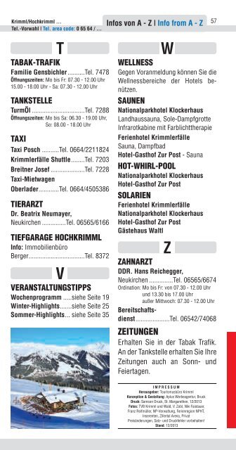 Krimml INFO Winter 2013-14.cdr - Zillertal Arena